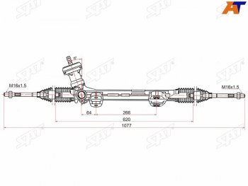 10 249 р. Рейка рулевая SAT Hyundai Elantra AD дорестайлинг (2016-2019)  с доставкой в г. Москва. Увеличить фотографию 1