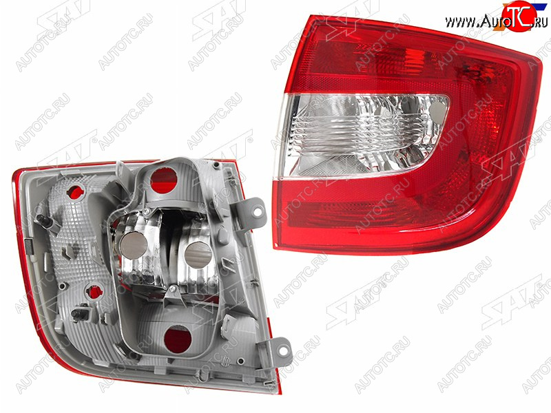 2 859 р. Фонарь задний правый SAT Skoda Rapid NH3 дорестайлинг лифтбэк (2012-2017)  с доставкой в г. Москва