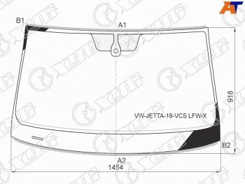 12 399 р. Стекло лобовое (Датчик дождя Молдинг) XYG Volkswagen Jetta A7 седан дорестайлинг (2018-2022)  с доставкой в г. Москва. Увеличить фотографию 2