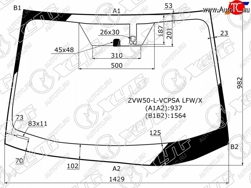 16 299 р. Стекло лобовое (Антенна Датчик дождя) XYG  Toyota Prius  XW50 (2015-2024) дорестайлинг, рестайлинг  с доставкой в г. Москва