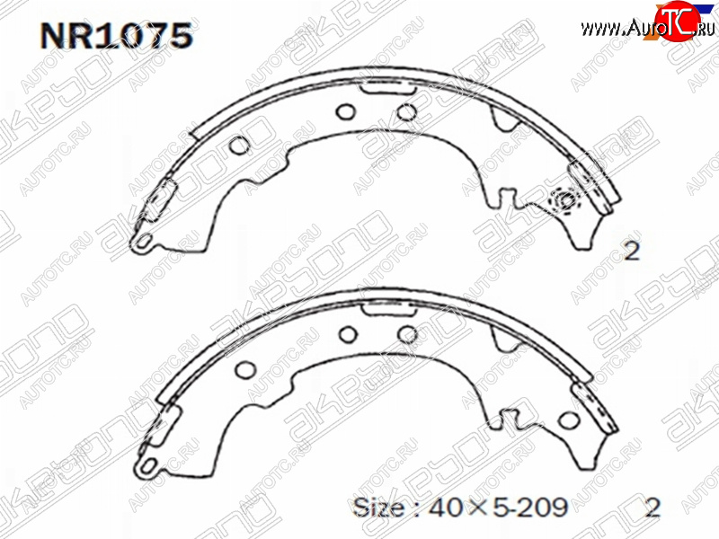 2 199 р. Колодки тормозные зад барабанные RR SAT  Toyota Gaia  XM10 - Rush  J200  с доставкой в г. Москва