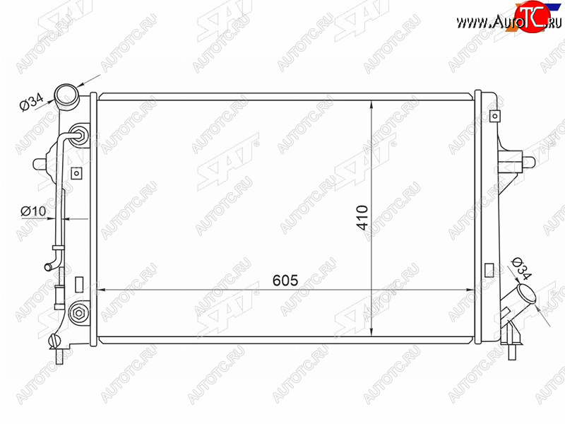 13 649 р. Радиатор охлаждающей жидкости SAT   KIA Seltos - Soul  SK3  с доставкой в г. Москва