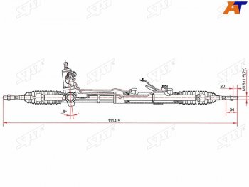 13 249 р. Рейка рулевая 2,7 LHD SAT Hyundai Santa Fe SM (2000-2012)  с доставкой в г. Москва. Увеличить фотографию 1