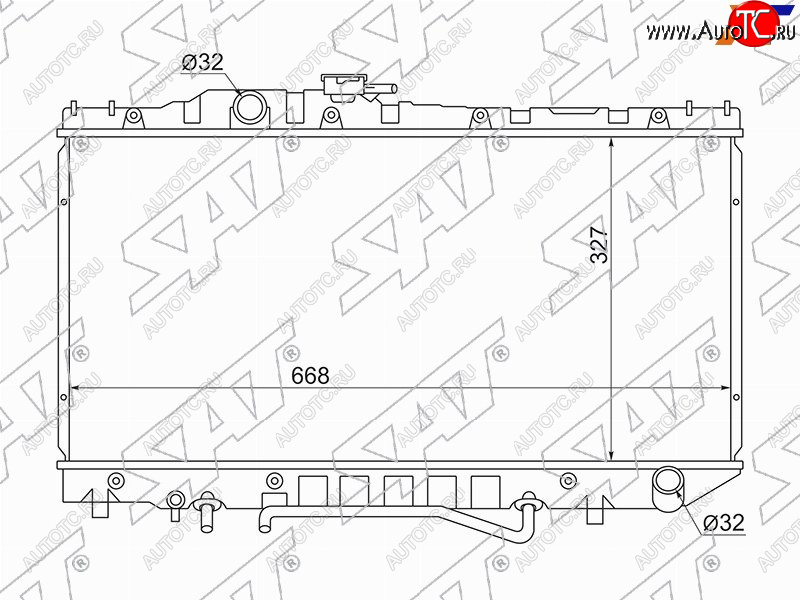 7 699 р. Радиатор SAT  Toyota Corona  T190 (1992-1994) седан дорестайлинг  с доставкой в г. Москва