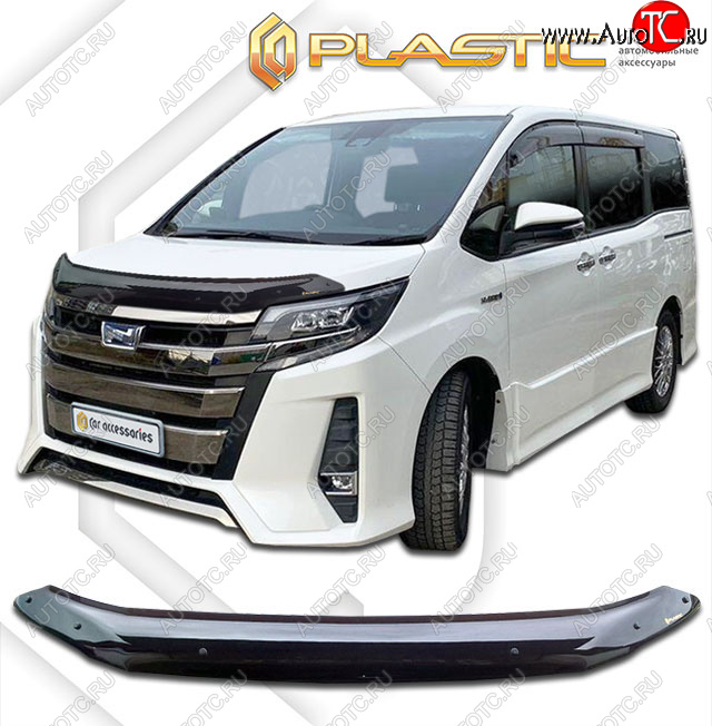 1 999 р. Дефлектор капота (Япония) CA-Plastic Toyota Noah 3 дорестайлинг (2014-2017) (classic черный, без надписи)  с доставкой в г. Москва