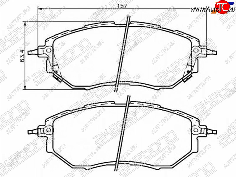 3 069 р. Колодки тормозные перед FL-FR SAT  Subaru Legacy  BH/BE12 (1998-2003) универсал  с доставкой в г. Москва