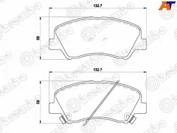 Колодки тормозные передние FR-FL SAT  Hyundai Solaris RBr хэтчбэк рестайлинг (2014-2017)