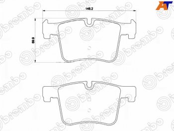 4 749 р. Колодки тормозные передние FL-FR SAT  BMW 1 серия (F20), 3 серия (F34,  F30,  F31), 4 серия (F32,  F36)  с доставкой в г. Москва. Увеличить фотографию 1