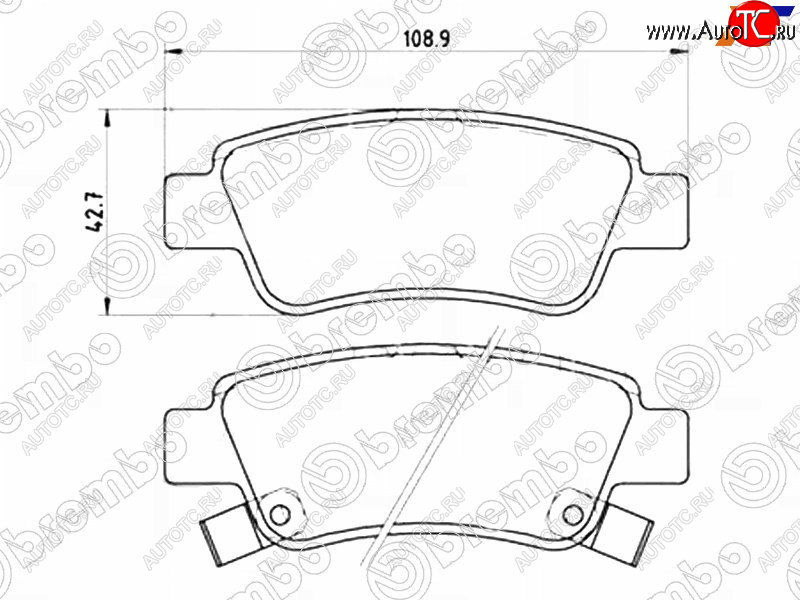 3 999 р. Колодки тормозные задние RH-LH SAT Honda CR-V RE1,RE2,RE3,RE4,RE5,RE7 дорестайлинг (2007-2010)  с доставкой в г. Москва