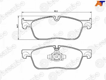 8 249 р. Колодки тормозные передние FL-FR SAT  Jaguar F-Pace  X761 (2015-2022), Land Rover Range Rover Velar  1 L560 (2017-2025)  с доставкой в г. Москва. Увеличить фотографию 1