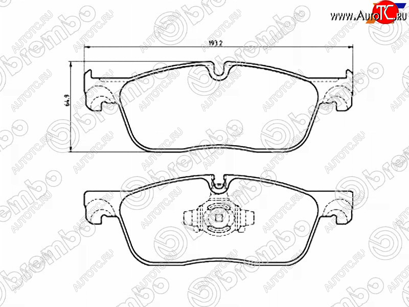 8 249 р. Колодки тормозные передние FL-FR SAT  Jaguar F-Pace  X761 (2015-2022), Land Rover Range Rover Velar  1 L560 (2017-2025)  с доставкой в г. Москва