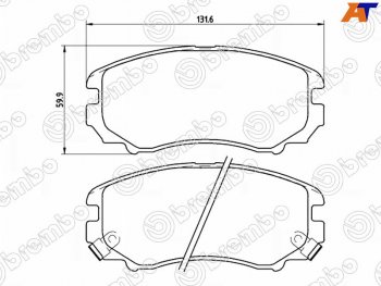 3 699 р. Колодки тормозные перед FR-FL SAT  Chery Tiggo 7 PRO (2019-2025), KIA Soul ( AM,  PS,  SK3) (2008-2022)  с доставкой в г. Москва. Увеличить фотографию 1