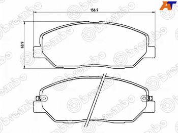 Колодки тормозные передние FL-FR SAT Hyundai Santa Fe DM рестайлинг (2015-2019)