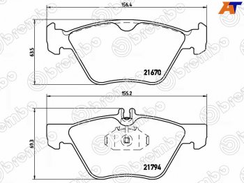 Колодки тормозные перед FR-FL SAT Mercedes-Benz E-Class W210 универсал рестайлинг (1999-2003)