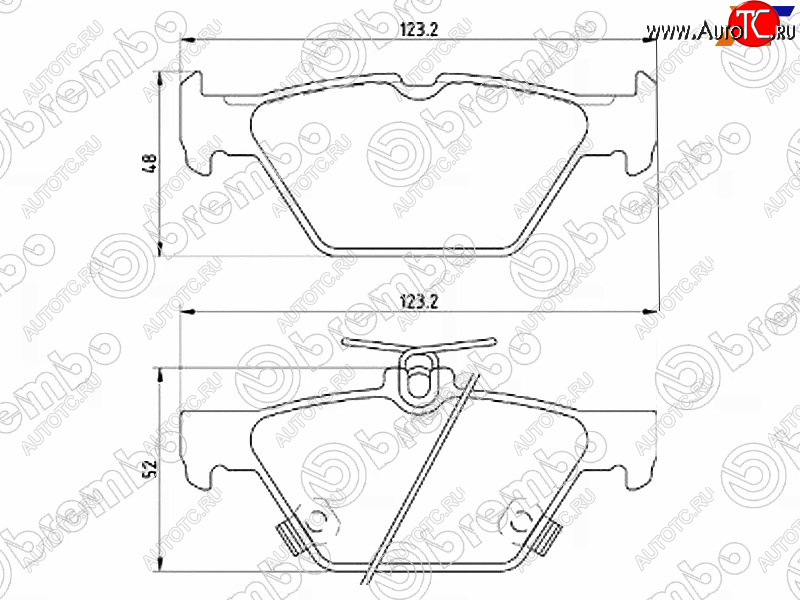 5 599 р. Колодки тормозные задние RH-LH SAT Subaru Legacy BN/B15 дорестайлинг седан (2015-2017)  с доставкой в г. Москва