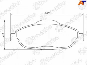 Колодки тормозные перед FL-FR SAT Peugeot 3008 2 (2016-2025)