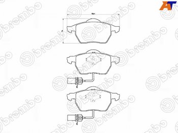 4 549 р. Колодки тормозные FR SAT  Audi A4 B7 седан (2004-2008)  с доставкой в г. Москва. Увеличить фотографию 1