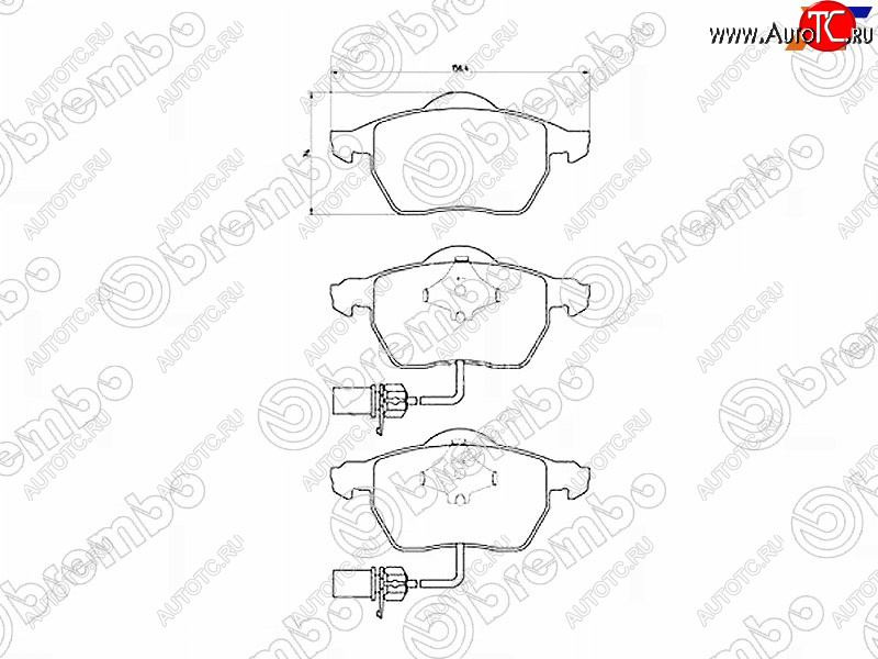 4 549 р. Колодки тормозные FR SAT  Audi A4 B6 седан (2000-2006)  с доставкой в г. Москва