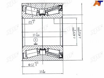 1 259 р. Подшипник задней ступицы SAT  Ford Focus (1), Mazda 2/Demio (DY,  DE,  DJ IV), Verisa (DC)  с доставкой в г. Москва. Увеличить фотографию 1