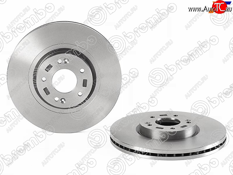 8 999 р. Передний тормозной диск BREMBO Hyundai Santa Fe SM (2000-2012)  с доставкой в г. Москва