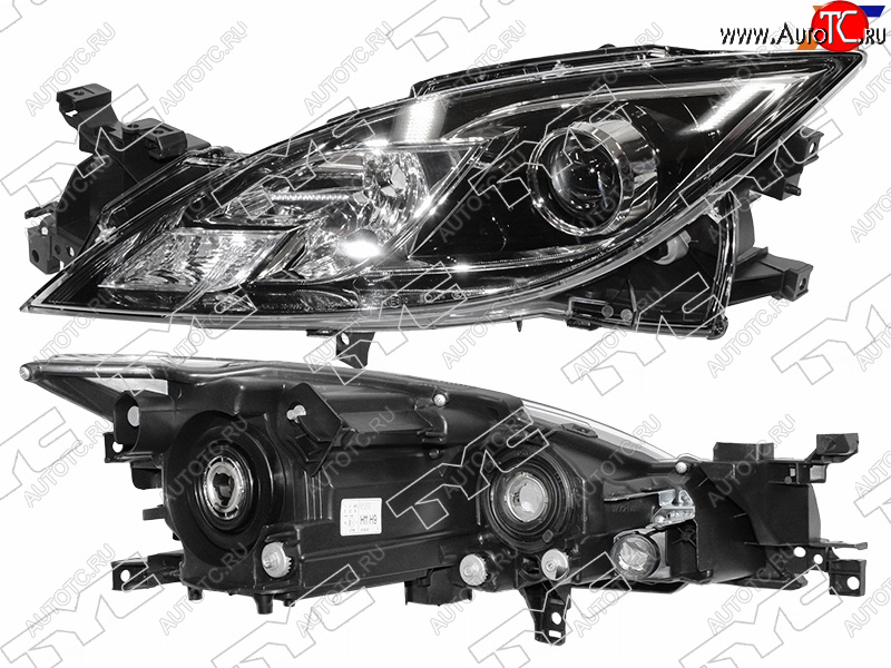 17 299 р. Фара левая (черная, под электрокорректор, Евросвет) TYC  Mazda 6  GH (2007-2010) дорестайлинг лифтбэк, дорестайлинг седан, дорестайлинг универсал  с доставкой в г. Москва