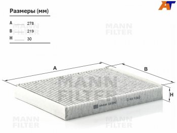 Фильтр салона угольный MANN  Touareg ( GP,  NF), Transporter  T5