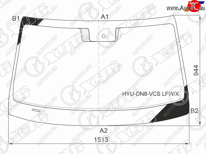 8 999 р. Стекло лобовое (Датчик дождя) XYG  Hyundai Sonata  DN8 (2019-2022)  с доставкой в г. Москва