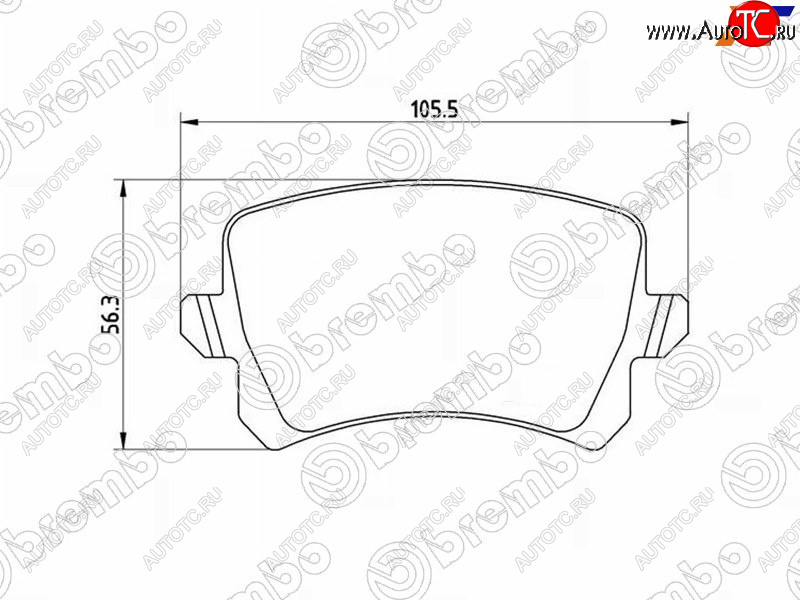 3 599 р. Колодки тормозные LH-RH SAT   Audi A3 ( 8PA хэтчбэк 5 дв.,  8P1 хэтчбэк 3 дв.) (2003-2013), Skoda Octavia  A5 (2004-2013), Skoda Superb ( B6 (3T),  B6 (3T5)) (2008-2015), Skoda Yeti (2009-2013)  с доставкой в г. Москва