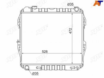 12 699 р. Радиатор SAT  Toyota 4Runner  N120,N130 - Hilux Surf  N120,N130  с доставкой в г. Москва. Увеличить фотографию 1