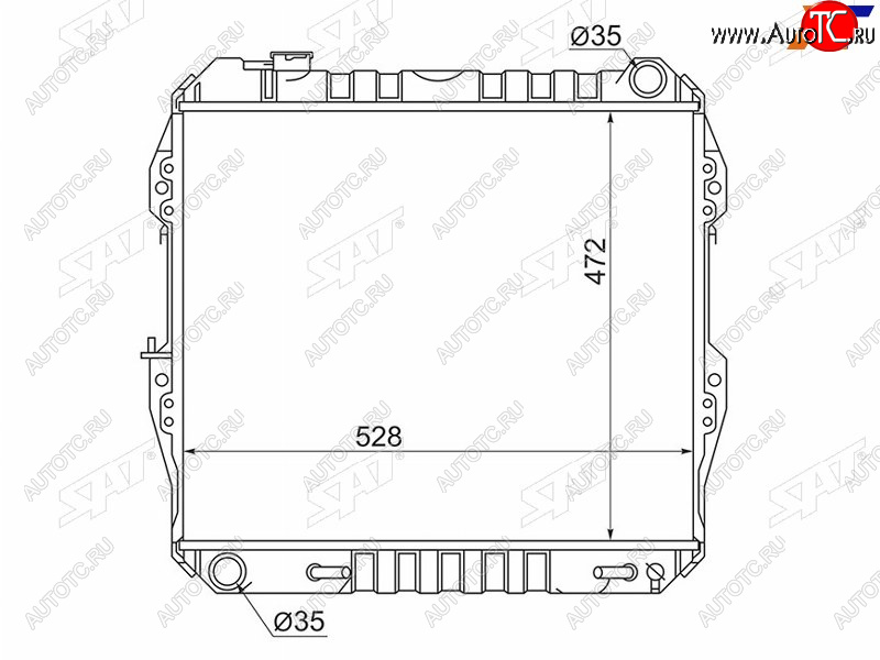 12 699 р. Радиатор SAT  Toyota 4Runner  N120,N130 - Hilux Surf  N120,N130  с доставкой в г. Москва