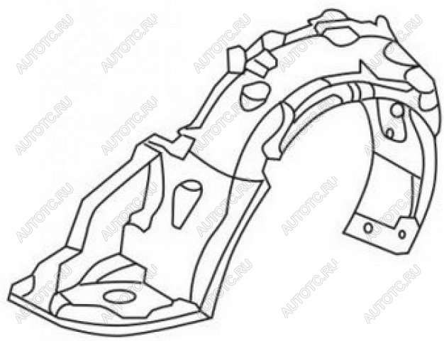 1 269 р. Левый подкрылок передний TYG  Honda Civic  EJ,EK,EM (1995-1998) седан дорестайлинг, хэтчбэк 3 дв. дорестайлинг  с доставкой в г. Москва