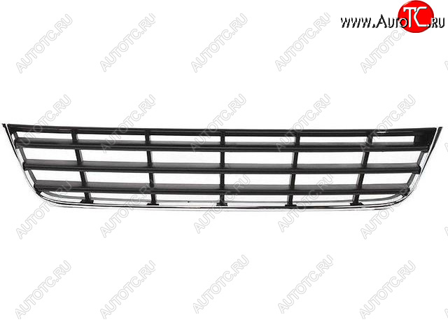 1 229 р. Центральная решетка переднего бампера (пр-во Китай) BODYPARTS Volkswagen Passat B6 универсал (2005-2010) (молдинг хром)  с доставкой в г. Москва