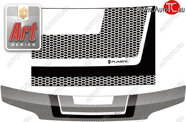 2 299 р. Дефлектор капота (M401S, M402S, M411S) CA-Plastic  Daihatsu Coo (2005-2012) (Серия Art черная)  с доставкой в г. Москва