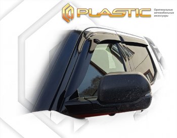 2 159 р. Дефлектора окон CA-Plastic  Toyota Tundra  XK70 (2021-2024) (серый Сlassic полупрозрачный)  с доставкой в г. Москва. Увеличить фотографию 2