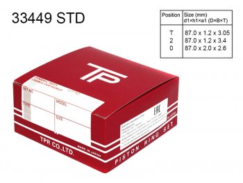 2 469 р. Кольца поршневые (комплект) STD 4G69 2,4 TPR Mitsubishi Grandis (2003-2009)  с доставкой в г. Москва. Увеличить фотографию 2