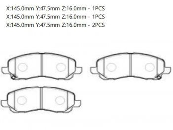 1 759 р. Колодки тормозные перед FR-FL SAT  Mitsubishi Colt ( Z20, Z30 хэтчбэк 3 дв.,  Z30) - Outlander  CW0W  с доставкой в г. Москва. Увеличить фотографию 1