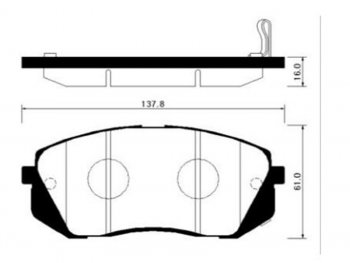 2 699 р. Колодки тормозные передние FR-FL SAT  Hyundai IX35 LM рестайлинг (2013-2018)  с доставкой в г. Москва. Увеличить фотографию 1