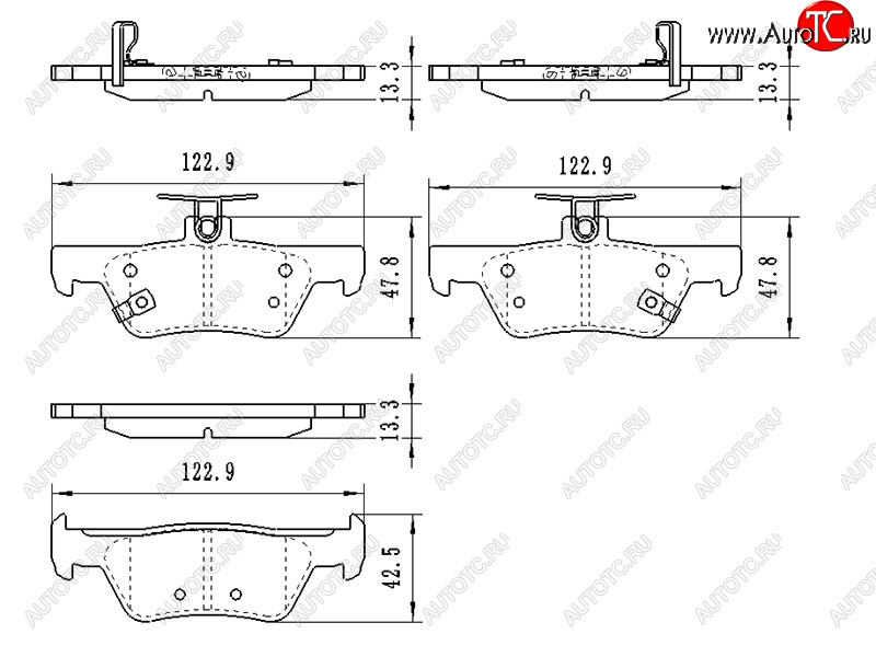 1 229 р. Колодки тормозные задние RH-LH SAT  Honda Fit ( 3 GP,GK,  4 GR) (2017-2022) 2-ой рестайлинг, дорестайлинг  с доставкой в г. Москва