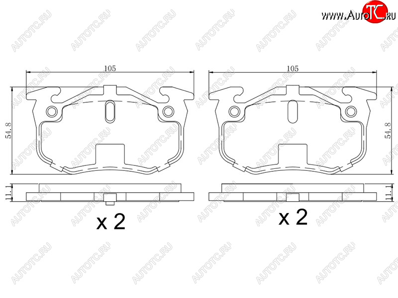 969 р. Колодки тормозные задние RH-LH SAT  Peugeot 206  седан (2006-2009), Renault Megane ( LA,  KA) (1995-2003)  с доставкой в г. Москва