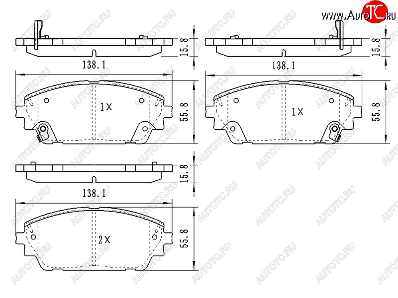 1 189 р. Колодки тормозные перед FL-FR SAT Mazda 3/Axela BP седан (2019-2024)  с доставкой в г. Москва