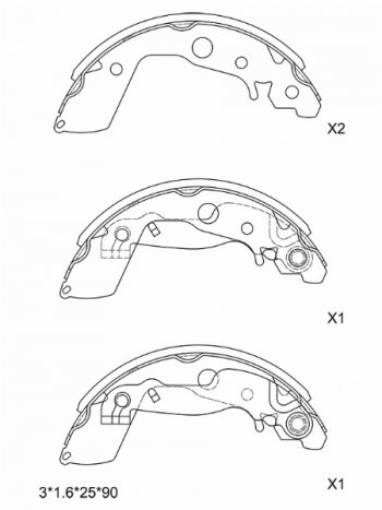 Колодки тормозные задние SAT RH-LH Mazda (Мазда) 2/Demio (демио)  DE (2007-2014) DE дорестайлинг, рестайлинг