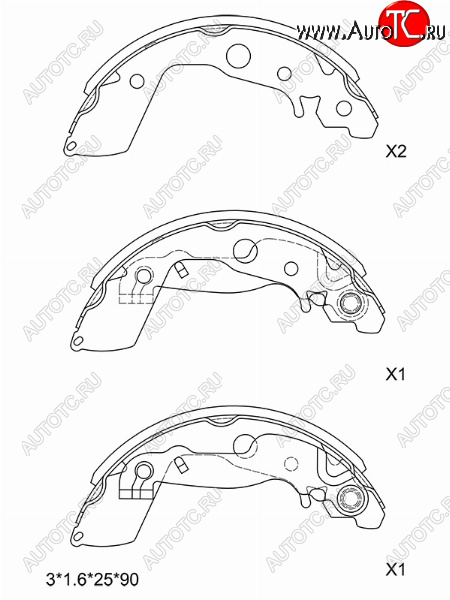 3 099 р. Колодки тормозные задние SAT RH-LH  Mazda 2/Demio  DE (2007-2014) дорестайлинг, рестайлинг  с доставкой в г. Москва