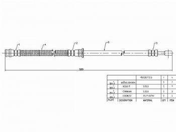 929 р. Шланг тормозной передний (Таиланд) LH=RH SAT  Mitsubishi Galant  8 - Legnum  EA,EC универсал  с доставкой в г. Москва. Увеличить фотографию 1