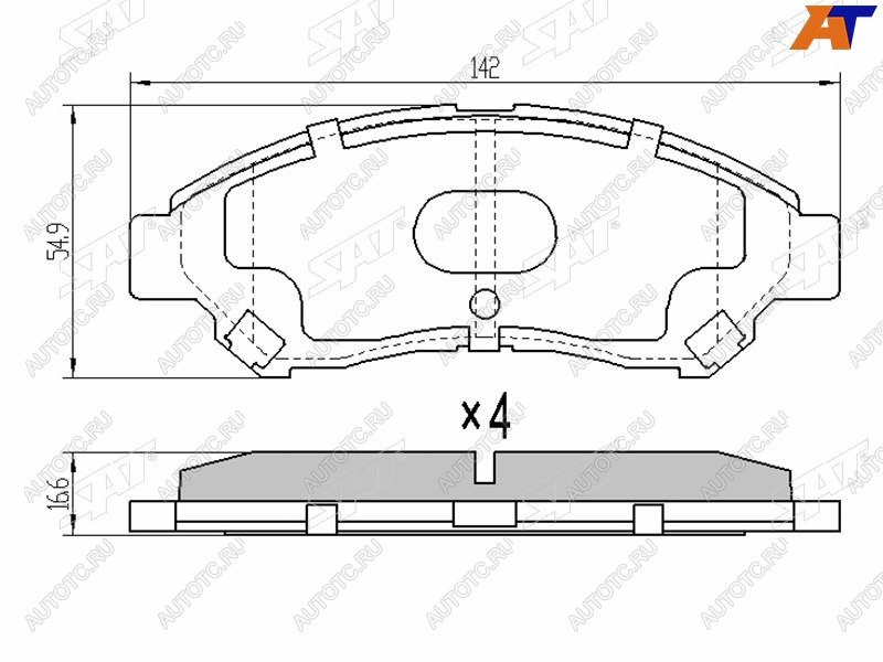 2 669 р. Колодки тормозные передние FR-FL SAT  Toyota Town Ace  s400 (2008-2020) дорестацлинг  с доставкой в г. Москва