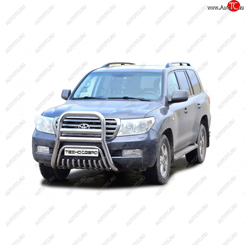 48 899 р. Передок крашенная d63.5, Техно Сфера Toyota Land Cruiser 200 1-ый рестайлинг (2012-2015) (Черный матовый)  с доставкой в г. Москва