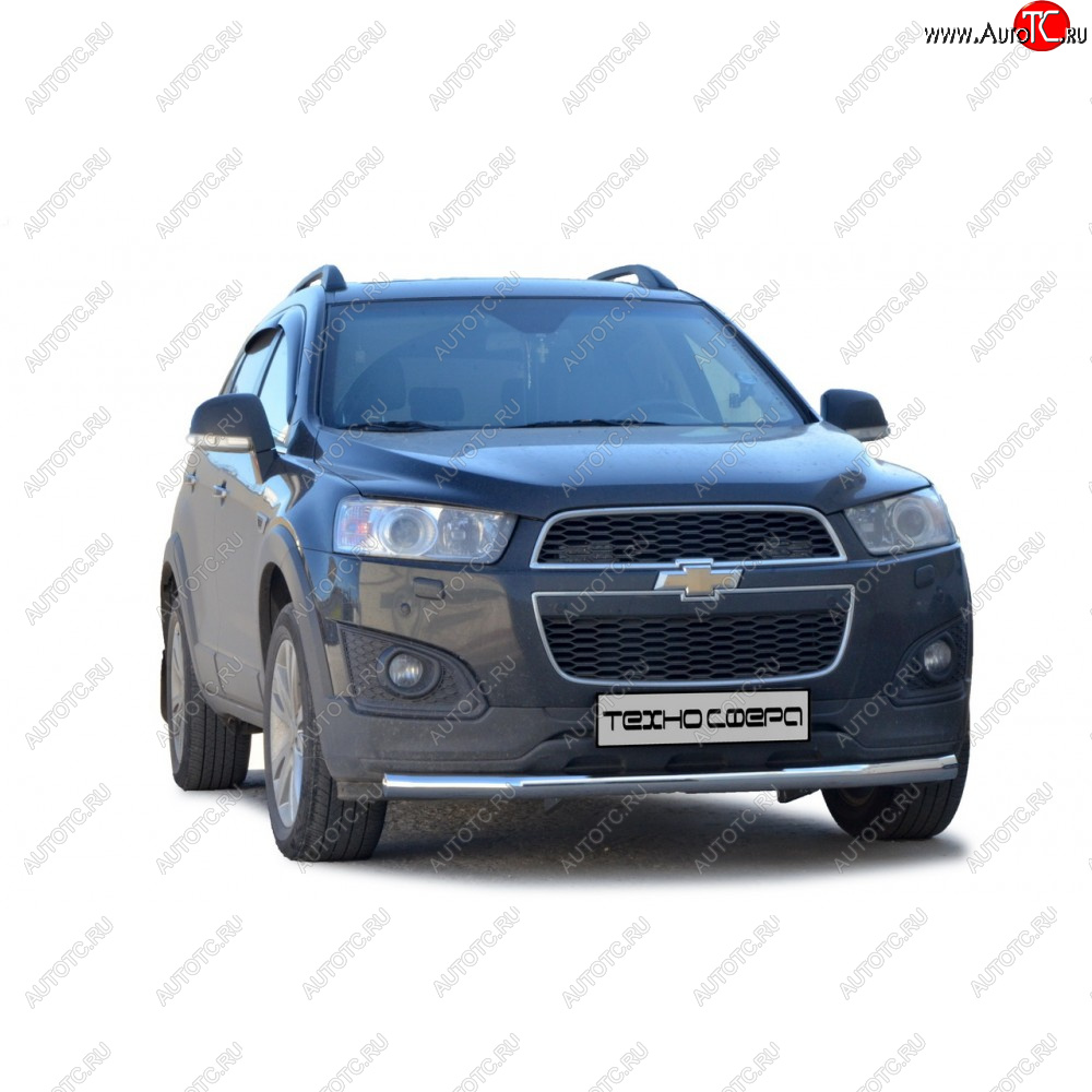 24 999 р. Защита переда труба нержавейка d63.5, Техно Сфера  Chevrolet Captiva ( CN202S) (2006-2024)  дорестайлинг, 1-ый рестайлинг, 2-ой рестайлинг,  дорестайлинг, дорестайлинг (Нержавейка)  с доставкой в г. Москва