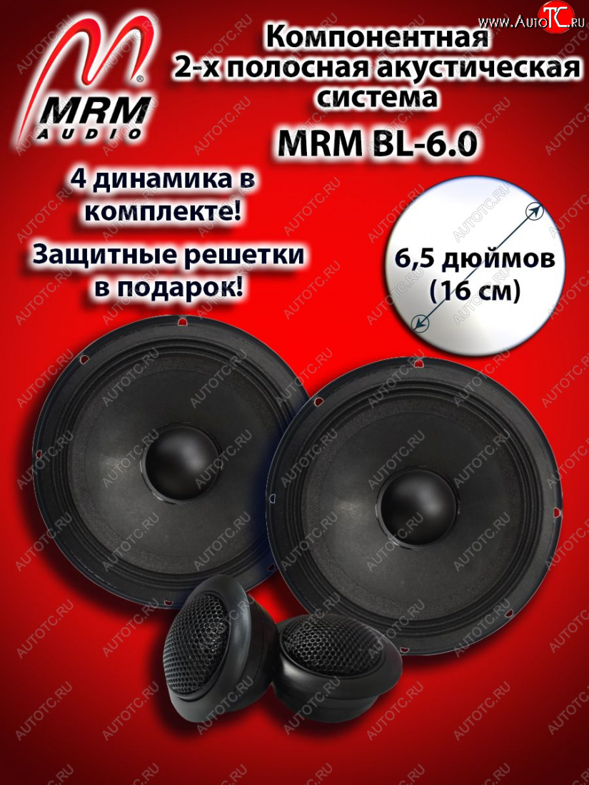 4 899 р. 2-х полосная компонентная акустическая система (16 см/6,5″) MRM BL-6.0 Sitrak C7H седельный тягач (2014-2025)  с доставкой в г. Москва