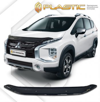 1 799 р. Дефлектор капота (рынок Юго-Восточной Азии) CA-Plastic  Mitsubishi Xpander  NC1W (2022-2025) минивэн рестайлинг (серия Classic черный)  с доставкой в г. Москва. Увеличить фотографию 2