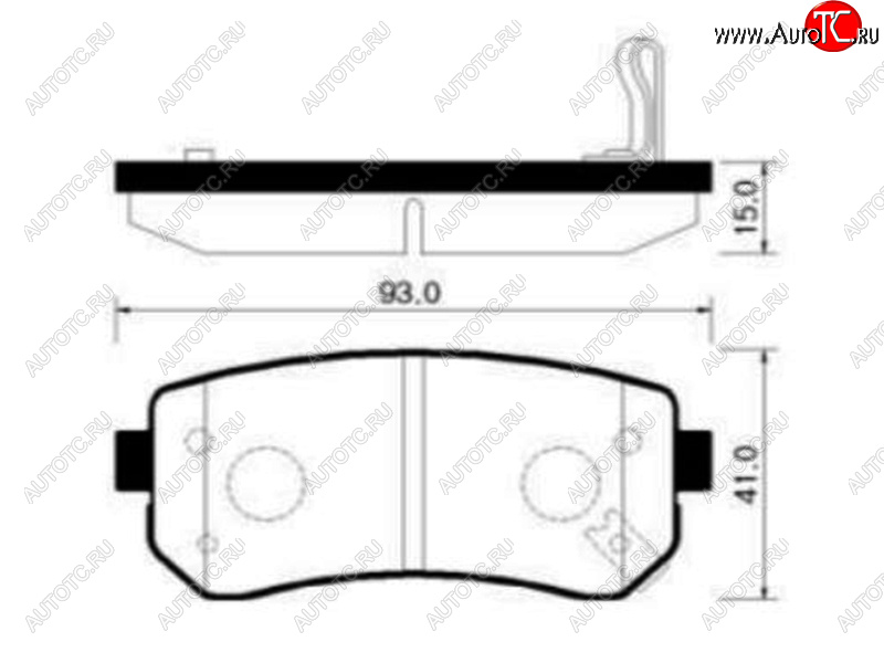 1 559 р. Колодки тормозные задние LH-RH SAT Hyundai Tucson TL рестайлинг (2018-2021)  с доставкой в г. Москва