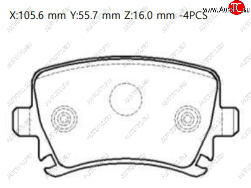 2 399 р. Колодки тормозные зад LH-RH SAT  Haval F7, F7x, Skoda Octavia (A5), Superb (B6 (3T),  B6 (3T5),  (B6) 3T), Yeti  с доставкой в г. Москва